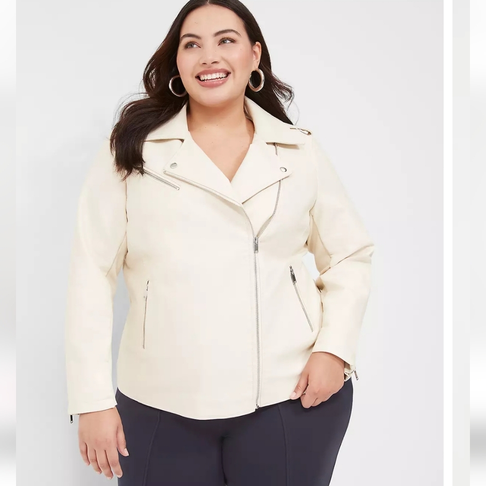 Nwt moto jacket lane bryant ivory